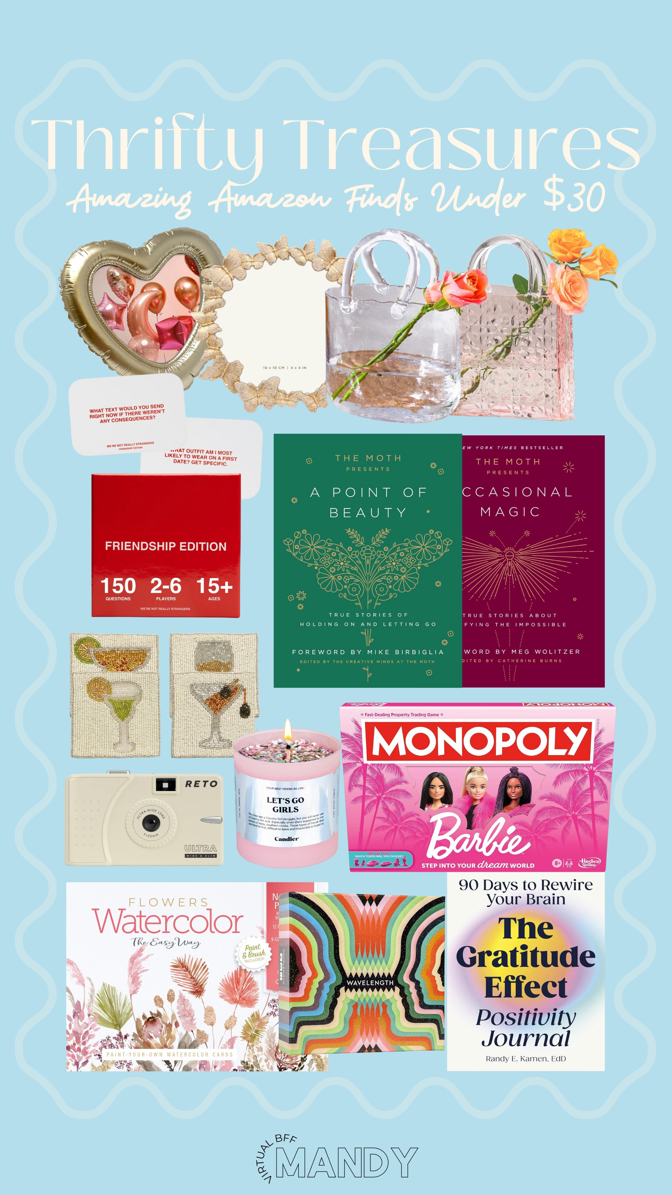 Amazing Amazon Finds Under $30! 

Amazon - Holiday gift guide - gift inspo - affordable gifts - gift guide - flower vase - board game - frame - candle - coasters 

#LTKGiftGuide #LTKHoliday