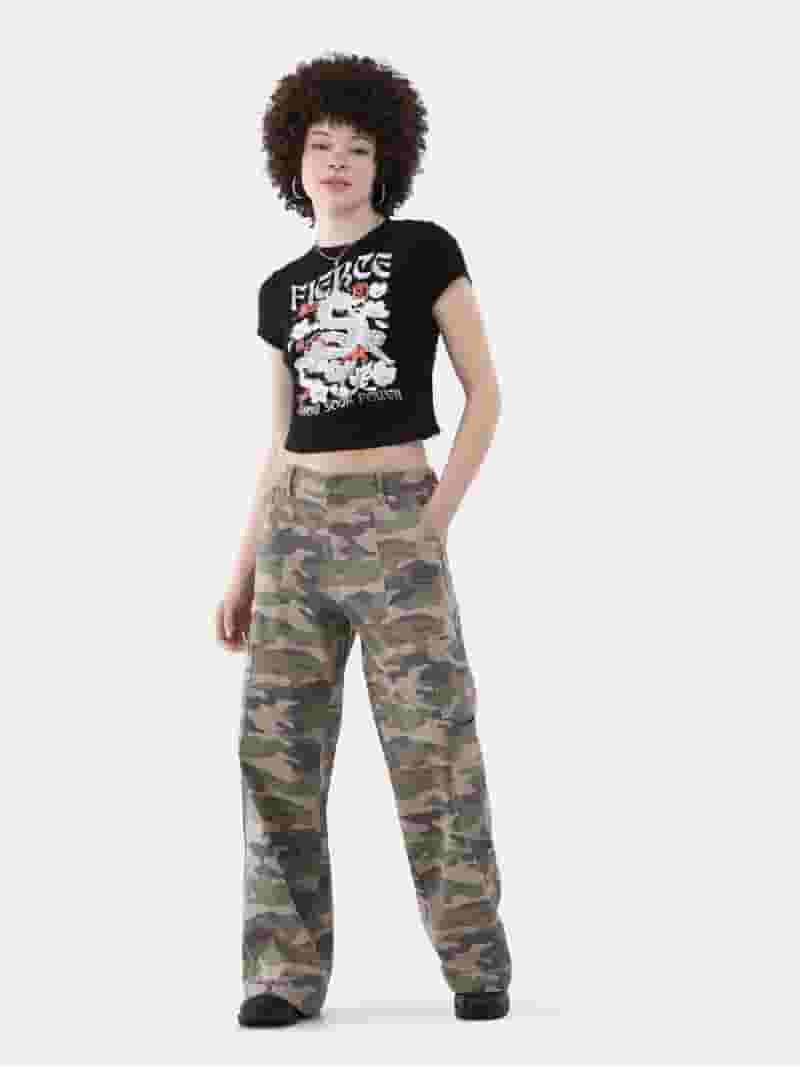 No Boundaries Wide Leg Cargo Pants, 31.5'' Inseam, Women’s | Walmart (US)