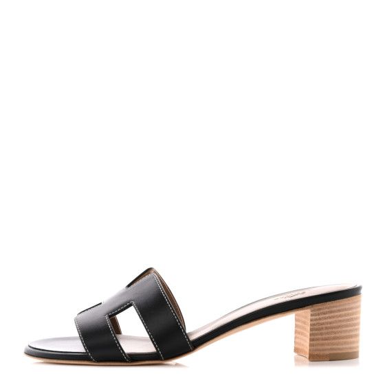 Calfskin Oasis Sandals 38 Black | FASHIONPHILE (US)