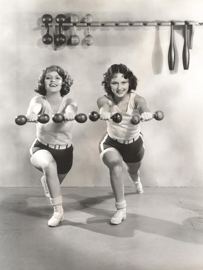 Wall Photo Two Women Exercising with Dumbbells at Gym, 18" x 24" | Amazon (US)