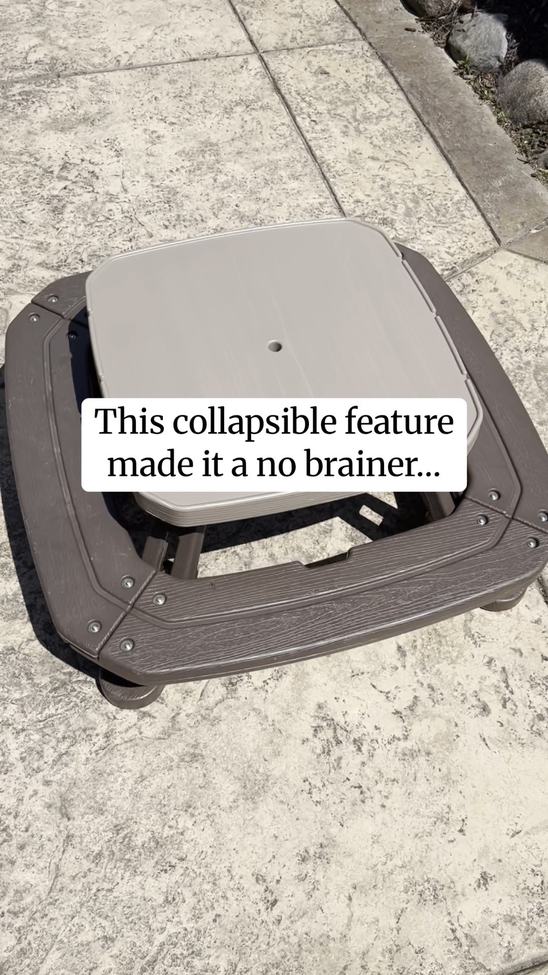 I cannot recommend this outdoor table for kids enough! It folds completely flat which makes storing it off season so easy! It can also fit up to 8 little kids, which is key if you host a lot in the summer. It comes with a removable umbrella and also isn’t a multi-colored eye sore on your patio! Say less!!

#LTKHome #LTKKids #LTKSeasonal