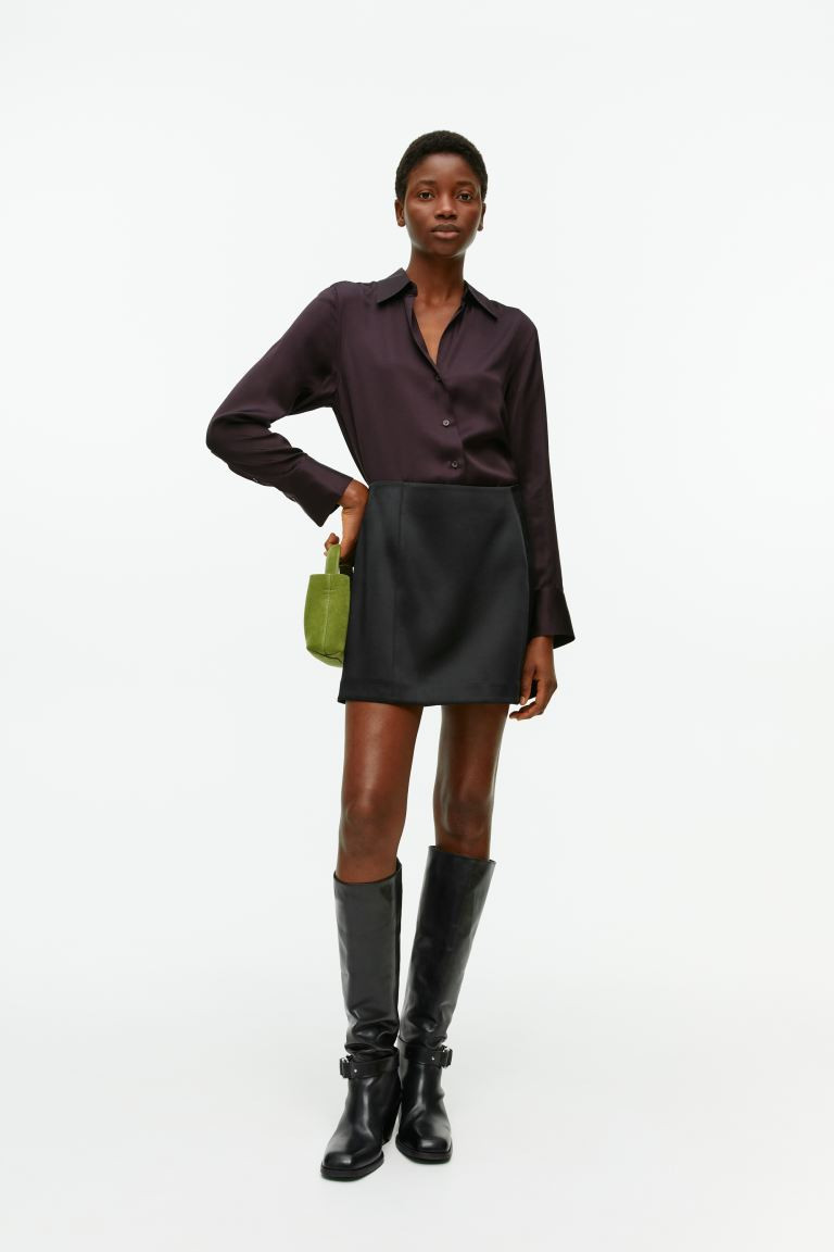 Satin Mini Skirt | H&M (UK, MY, IN, SG, PH, TW, HK)