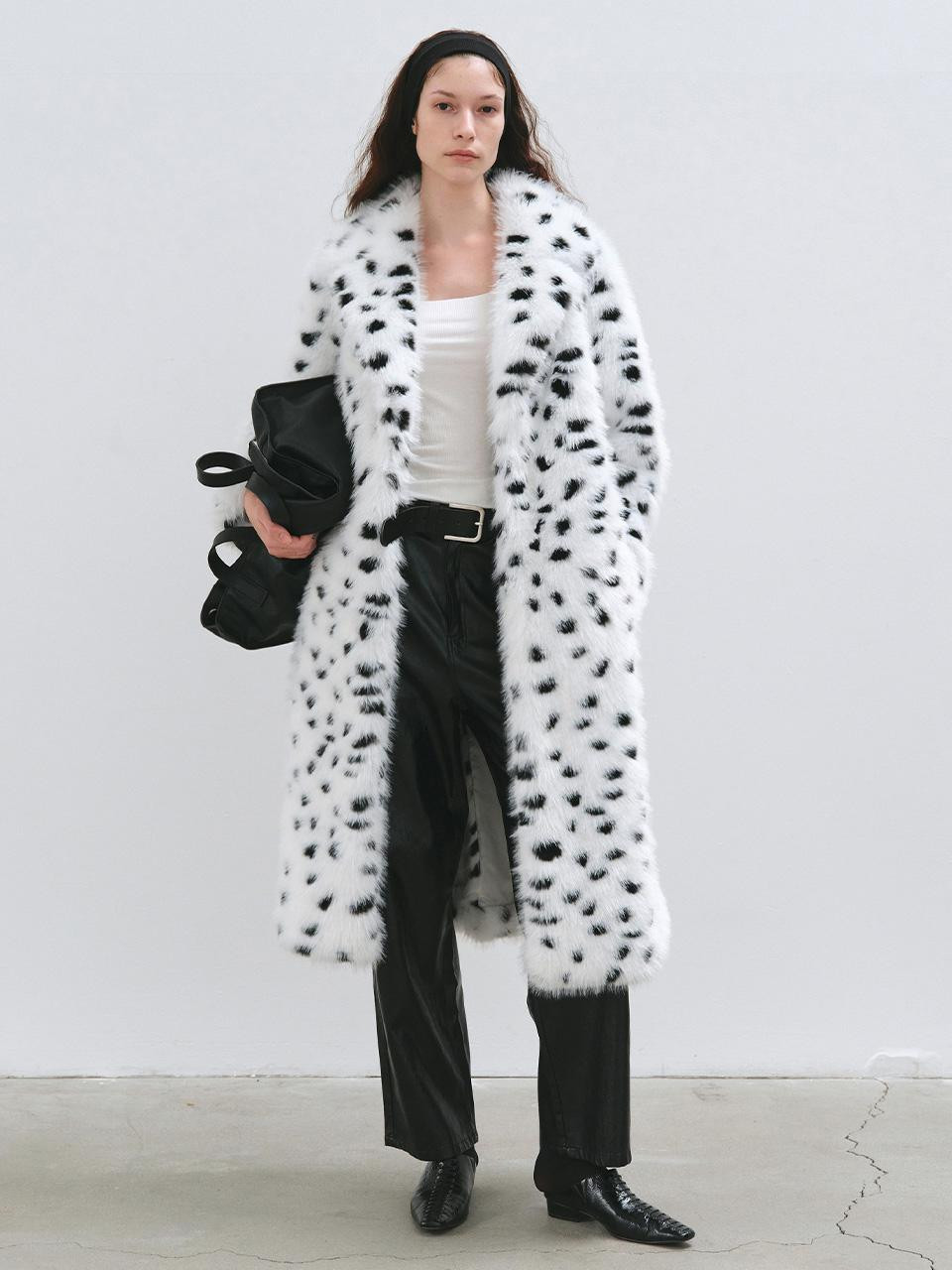 FREY MAXI FAUX FUR COAT | W Concept (US)
