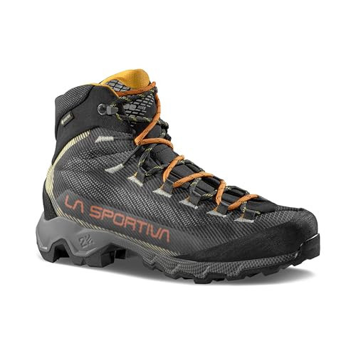 La Sportiva Mens Aequilibrium Hike GTX Waterproof Hiking Boots, Carbon/Papaya, 11.5 | Amazon (US)