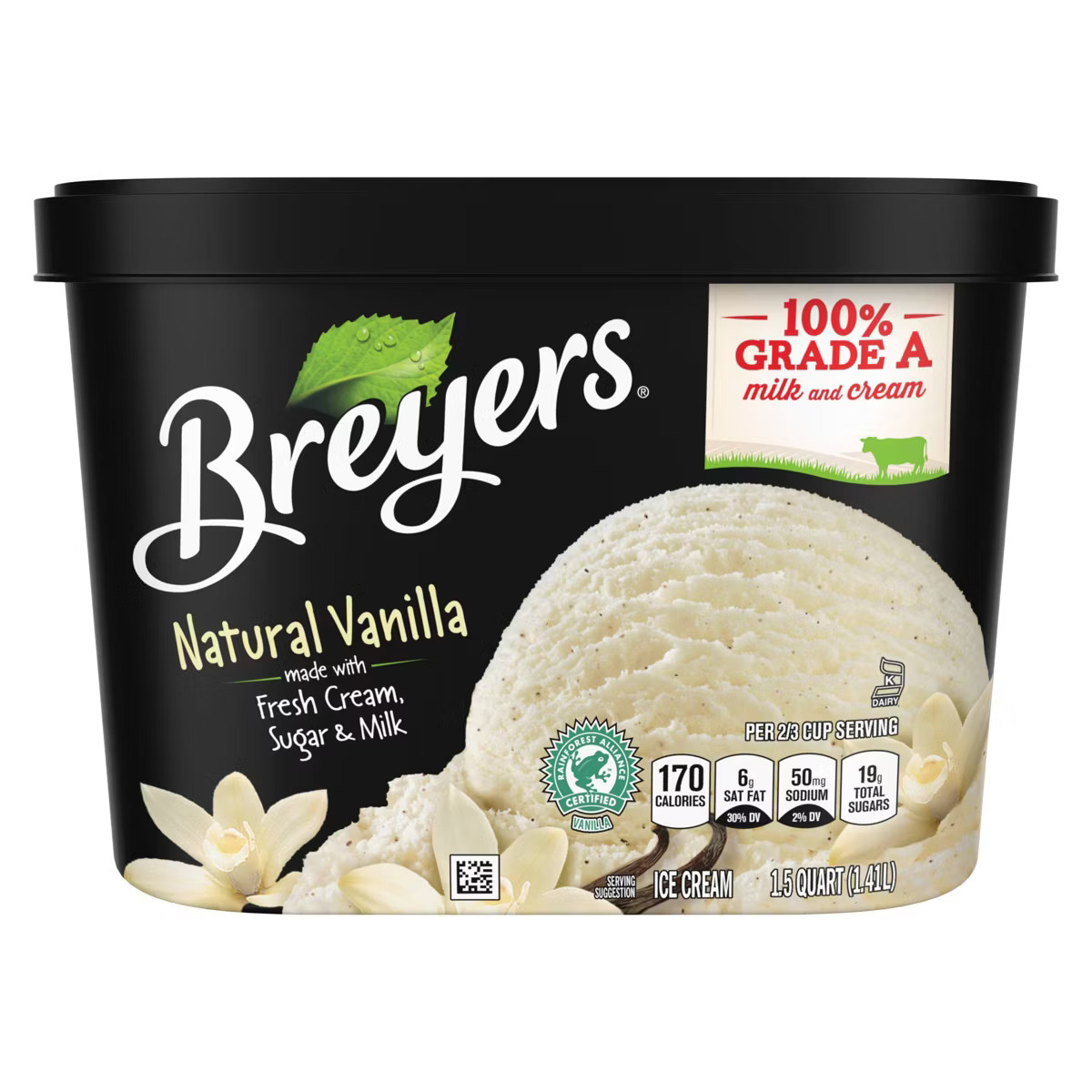 Breyers Original Ice Cream Natural Vanilla - 48oz | Target