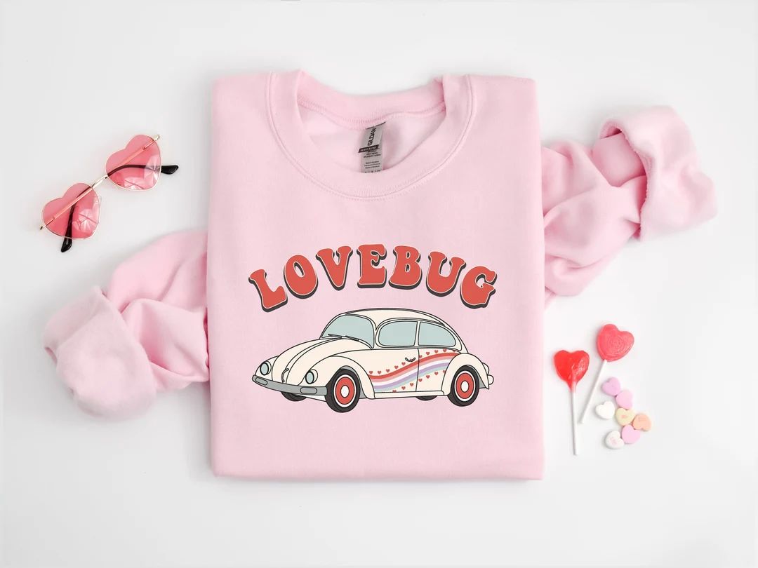 Lovebug Sweatshirt, Retro Valentines Day Sweatshirt, Valentines Day Shirt, Funny Fries Sweatshirt... | Etsy (US)