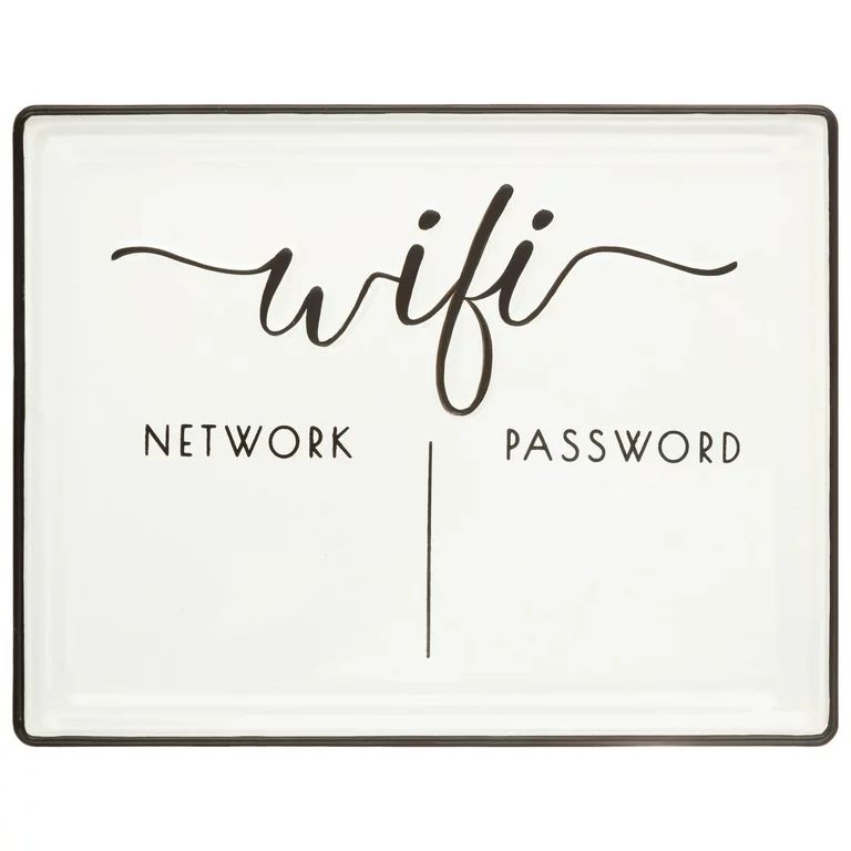 Better Homes & Gardens White Wood Tabletop Dry Erase WiFi Password Sign, 7"x9" | Walmart (US)