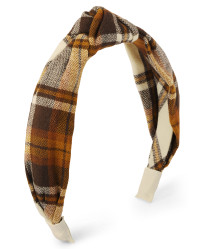 Girls Plaid Top Knot Headband - multi clr | The Children's Place