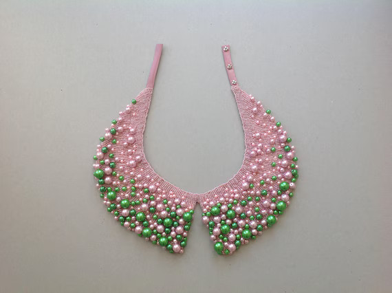 Handmade Pearl Collar Necklace in Vintage Style - Etsy Canada | Etsy (CAD)