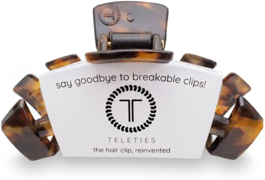 TELETIES - Medium Hair Clip - Strong Grip, Bendable Teeth, Comfortable Curved Design - Ideal for ... | Amazon (US)
