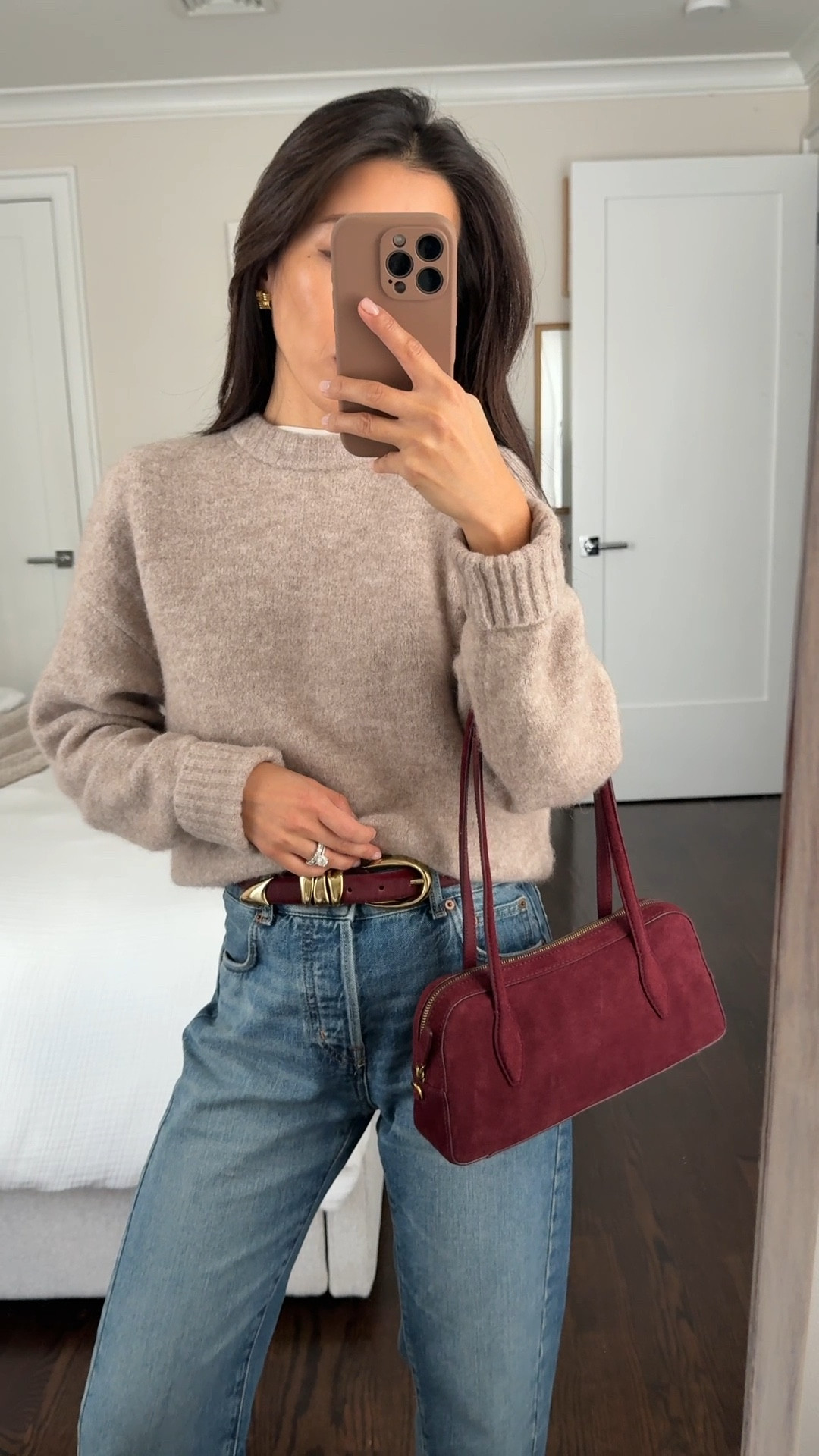 40% off at Madewell Black Friday week! Inckuded items rarely on sale this much like bags belts and boots

• Triple metal keeper belt xxs the best! Get the black and brown suede 

• suede shoulder bag has a sleek baguette shape and rich suede color. Comes with a detachable charm

• Pieced barrel jeans 24 petite, these are a relaxed fit and fits looser at waist on me, you could possibly size down if between sizes

 I uncuffed and cut the hems to be ankle length for more versatility to wear with flats and sneakers 

• Crewneck sweater xxs 

• Ballet flats 5.5, I am usually in between 5 to 5.5 and took the bigger half

#LTKSeasonal #LTKPetite