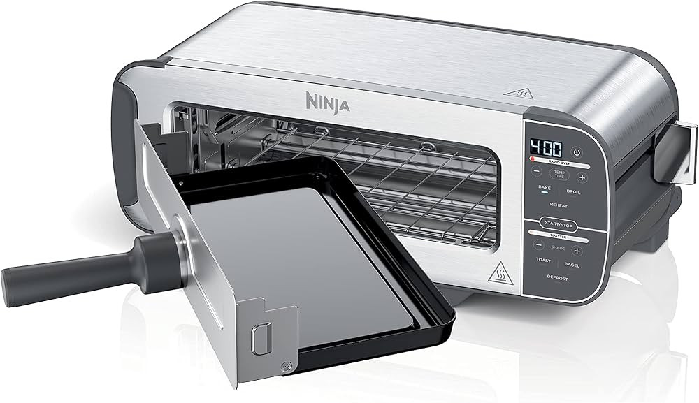 Ninja ST101 Foodi 2-in-1 Flip Toaster, 2-Slice Capacity, Compact Toaster Oven, Snack Maker, Rehea... | Amazon (US)