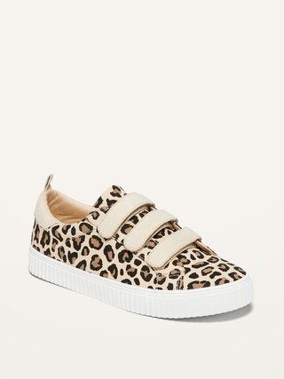 Leopard-Print Triple-Strap Sneakers for Girls | Old Navy (US)