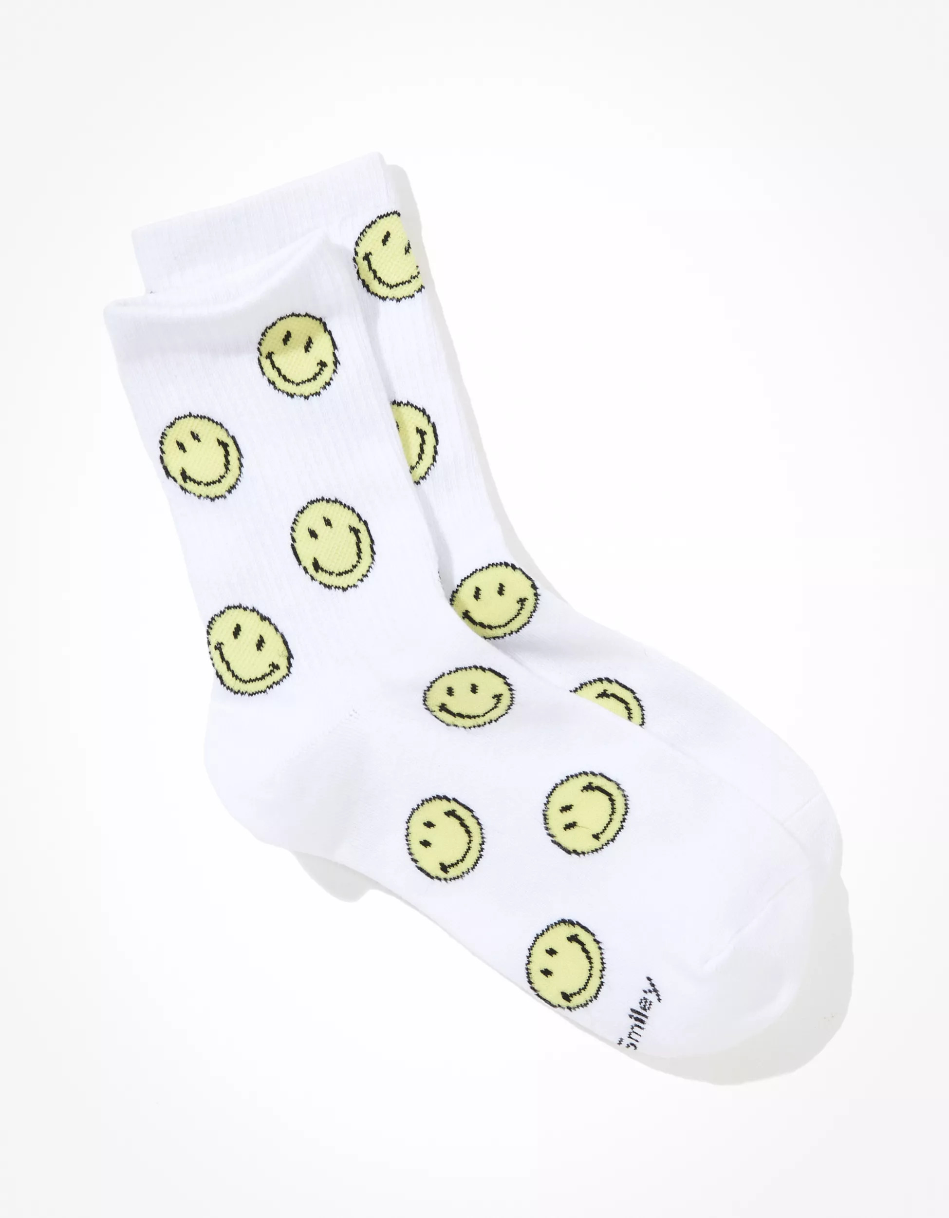AE All-Over Smiley® '90s Crew Socks | American Eagle Outfitters (US & CA)