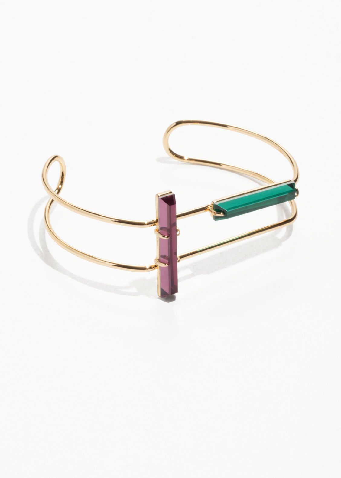 Tubular Wire Cuff With Gems - Green | & Other Stories (EU + UK)