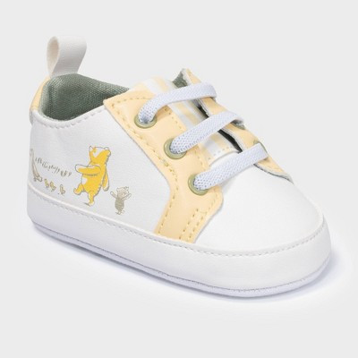 Baby Pooh Sneakers - White 6-9M | Target