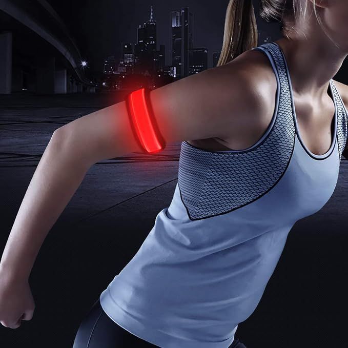 BSEEN LED Light Armband for Running - Glow in The Dark Led Slap Bracelets Sports Safety Event Wri... | Amazon (US)