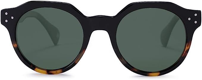 2020 VentiVenti Retro Polarized Acetate Round Sunglasses Cat Eye With Rivet For Women Men UV400 P... | Amazon (US)