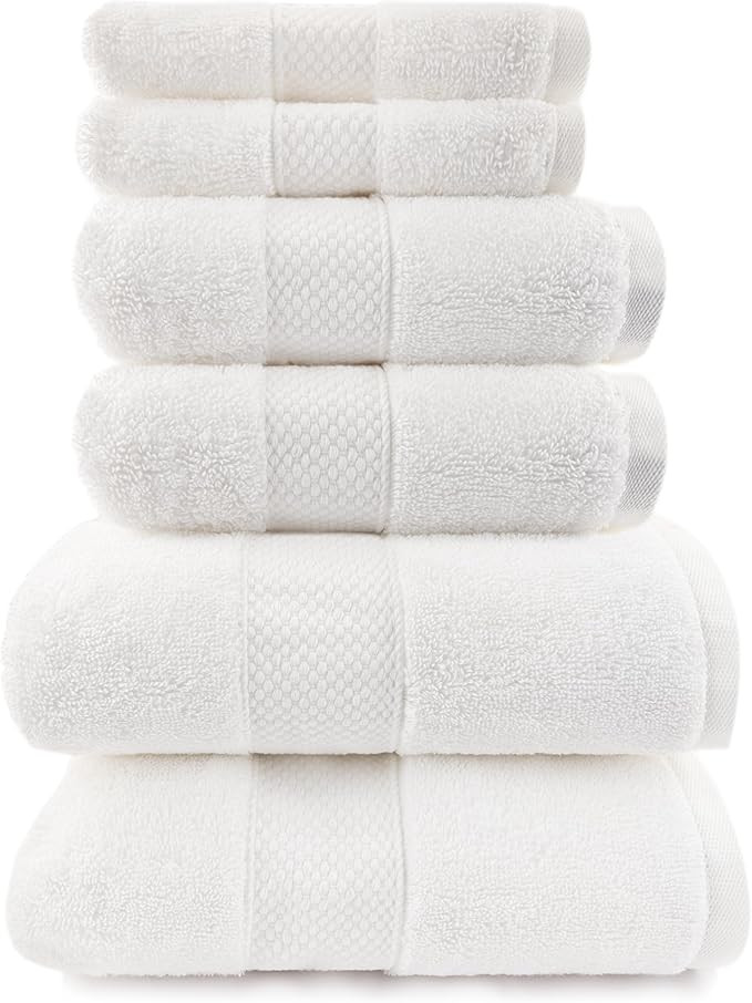 Maisonette Loft Egyptian Cotton Turkish Bathroom Towels Set, Soft & Absorbent, Ideal Quick Dry Lu... | Amazon (US)