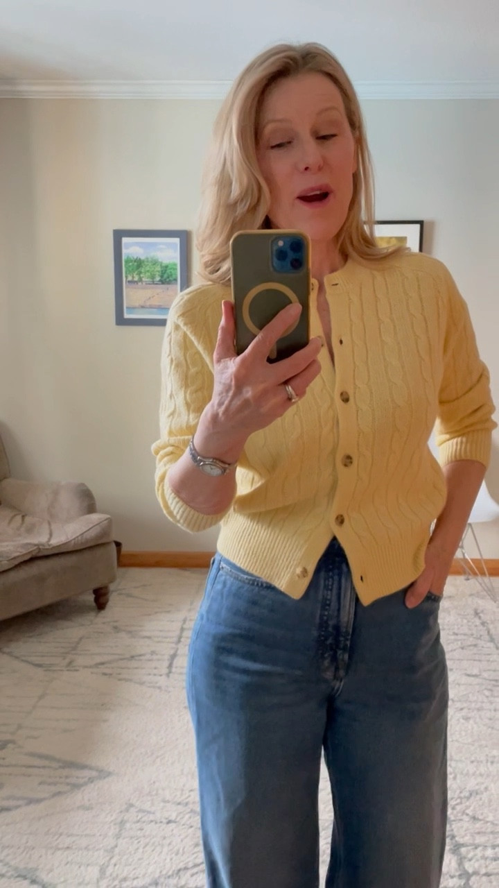 Jeans 
🌼Who’s ready for spring? My favorite jeans are on sale and look how cute they are with this sweater?! I’m falling for everything yellow. 

I’m 5’6” and wearing a 27.5” rise in the medium washed blue. Other colors available! 

#LTKWatchNow #LTKOver40 #LTKSpringSale