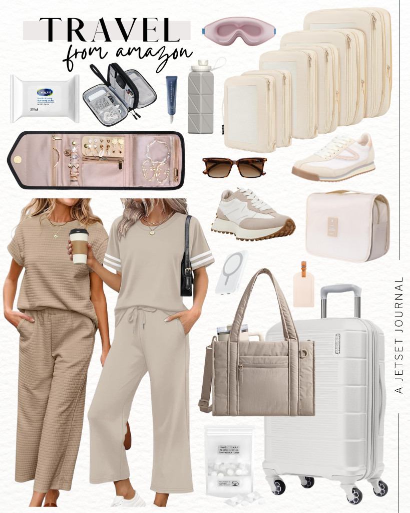 Keep the next trip stress-free and fun with these Amazon Travel Finds. The American Tourister Stratum 2.0 luggage and the BAGSMART tote bag are two of the most popular bags on Amazon right now. WIHOLL and SHEWIN also have trendy two-piece lounge sets that are great, comfy travel outfits. You may also want to add these luggage tags and a foldable water bottle, which are quite handy during trips.

#LTKSeasonal #LTKSaleAlert #LTKTravel 

 