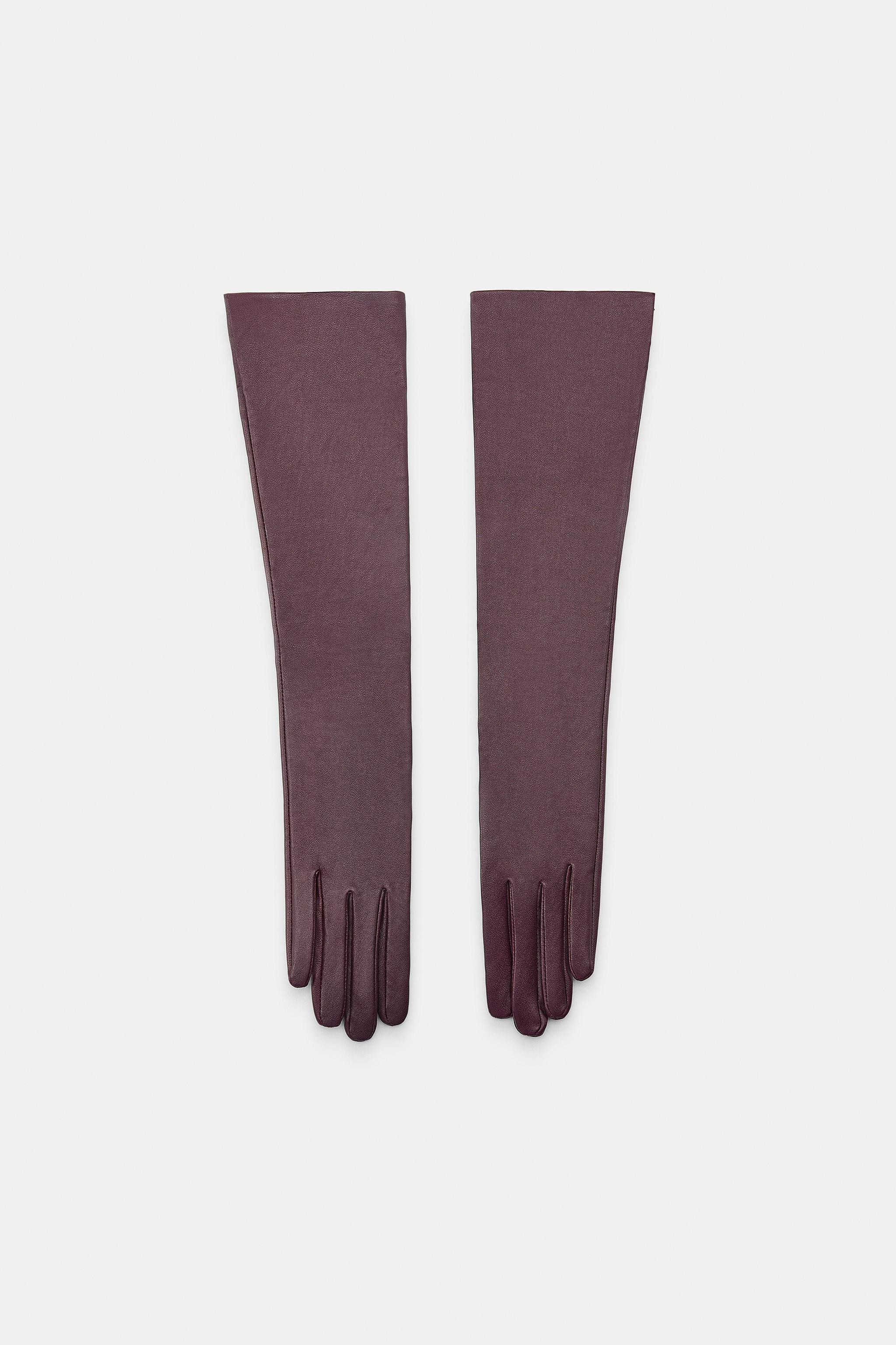 100% LEATHER LONG GLOVES | Zara US