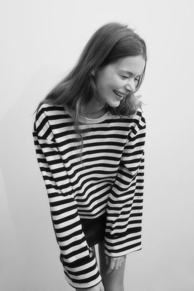 Cotton Top - Cream/black striped - Ladies | H&M US | H&M (US + CA)