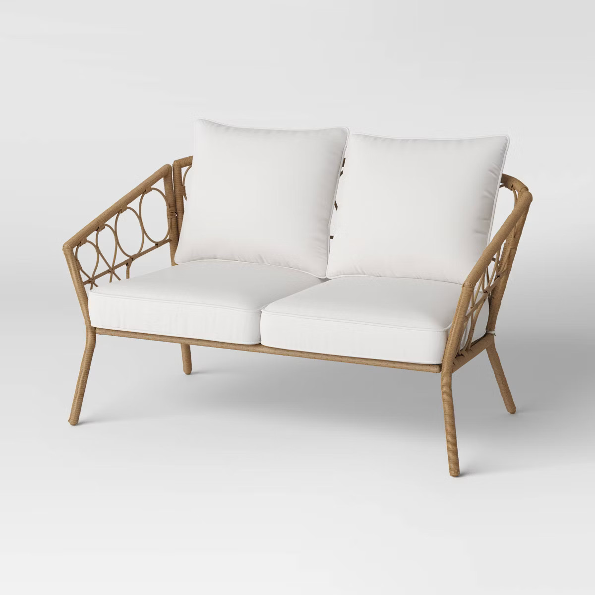 Britanna Patio Loveseat Arm Chair Light Brown - Threshold™ | Target