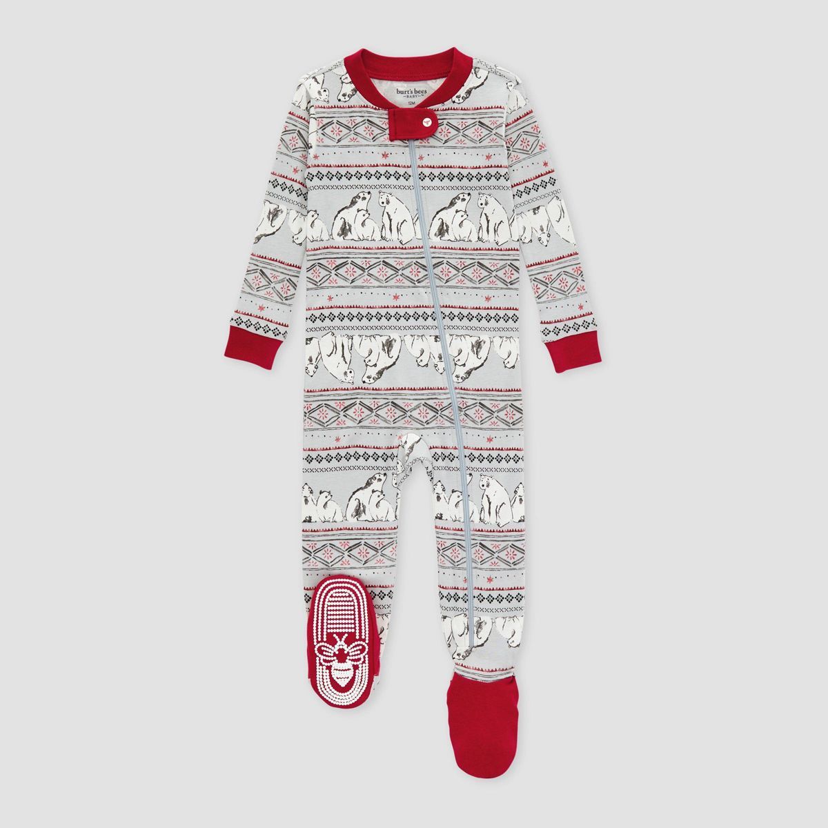 Burt's Bees Baby® Baby Organic Cotton Tight Fit Holiday Footed Pajama | Target