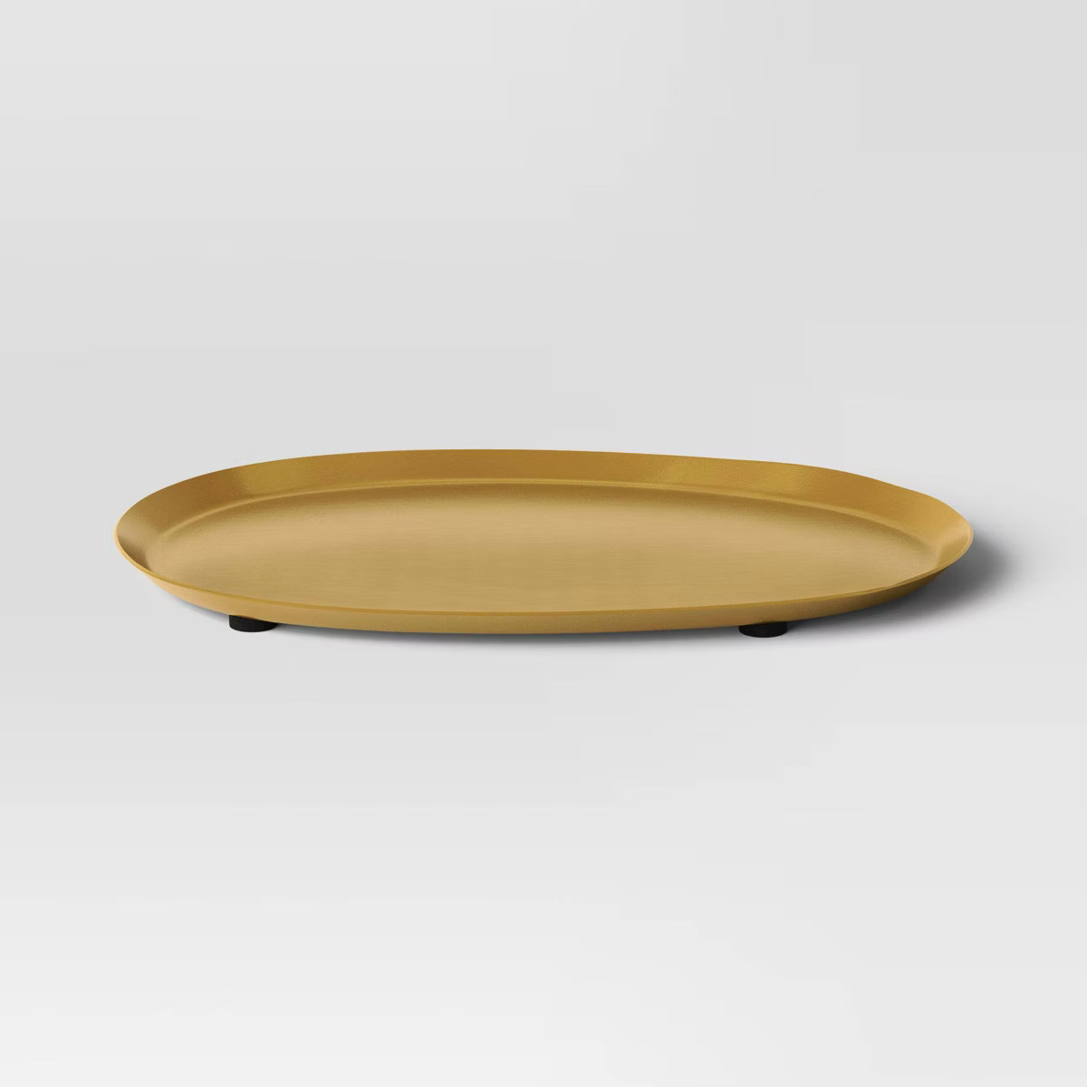 Metal Oval Serve Platter Brass Finish - Threshold™ | Target