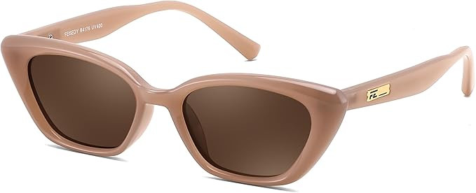FEISEDY Trendy Polarized Cateye Sunglasses for Women Men Retro Rectangle Narrow Sunnies B4176 | Amazon (US)