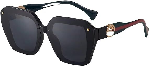 Retro Luxury Big Sun Glasses, Vintage Oversized Square Sunglasses for Women Men for Gifts | Amazon (US)