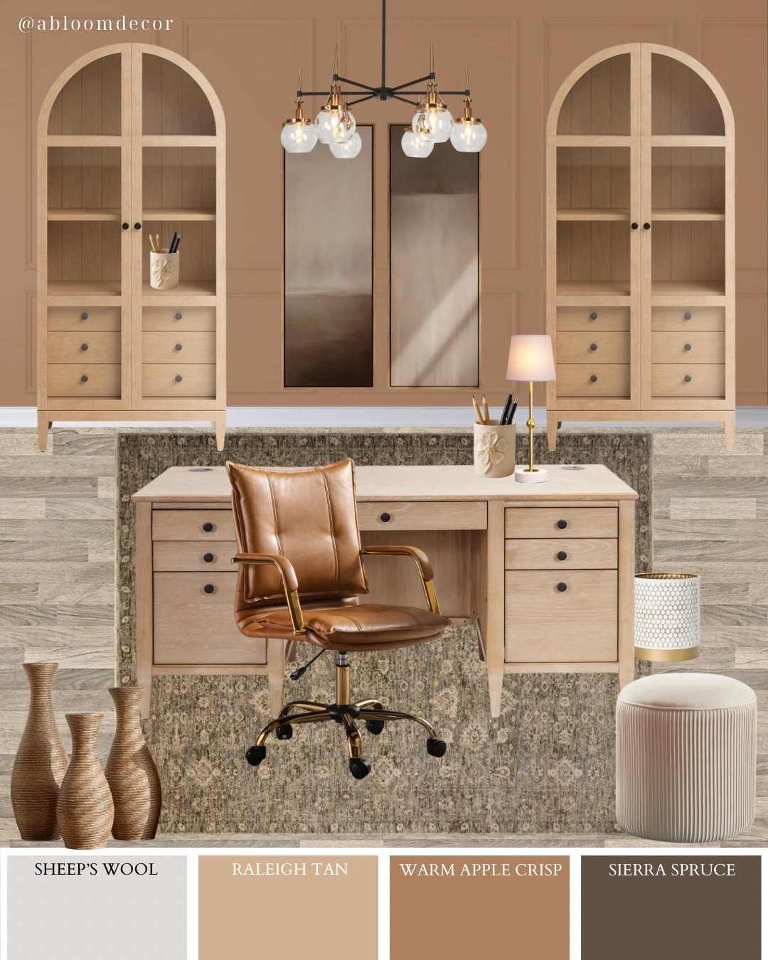 Earthy Neutral Classic Home Office Design Idea

#LTKHome