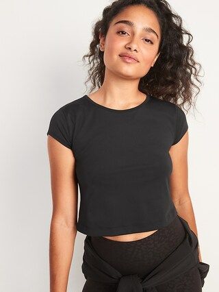 PowerSoft Cropped Short-Sleeve Top for Women | Old Navy (US)