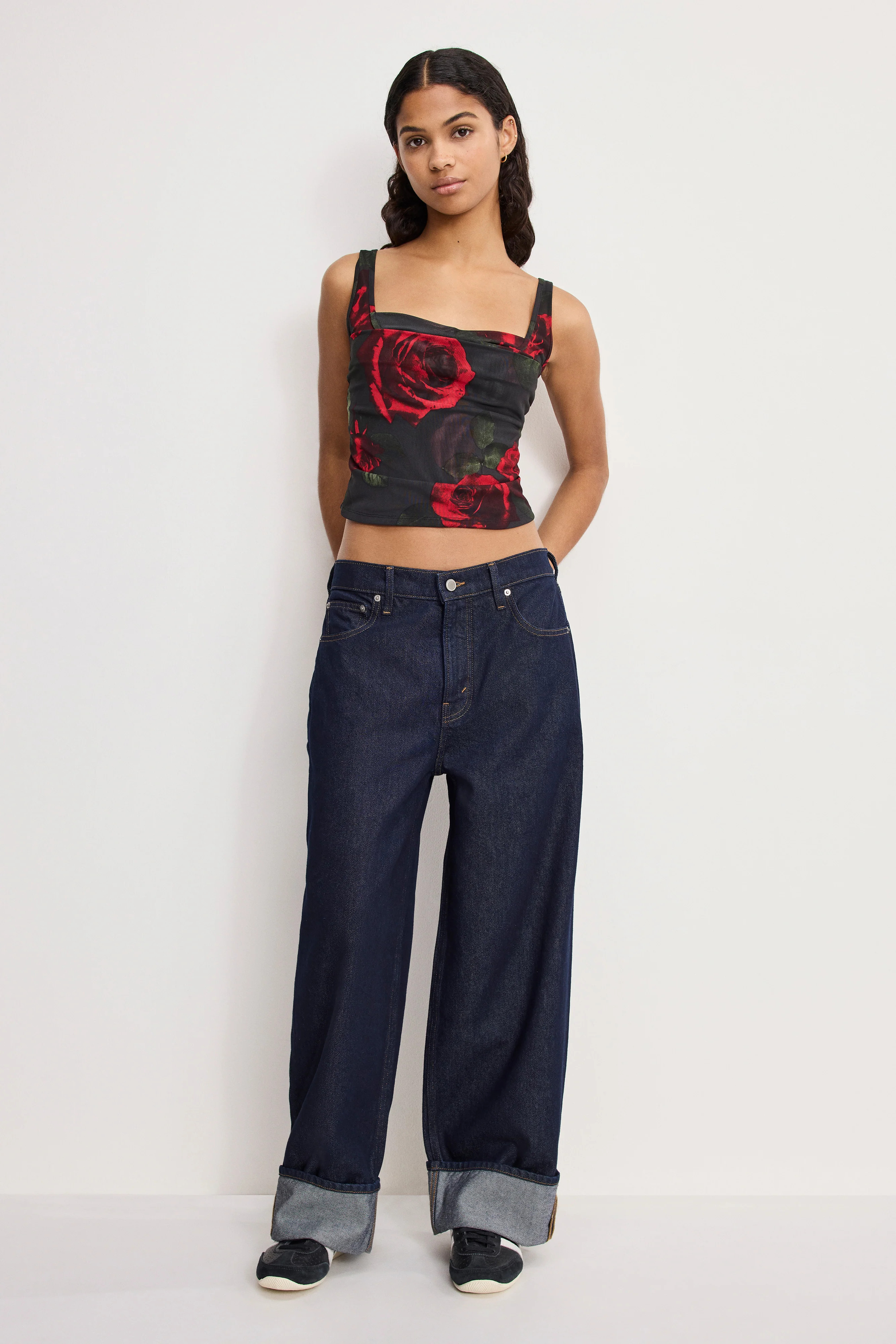 MESH BUSTIER | MOODY RED ROSES001 - GOOD AMERICAN | Good American