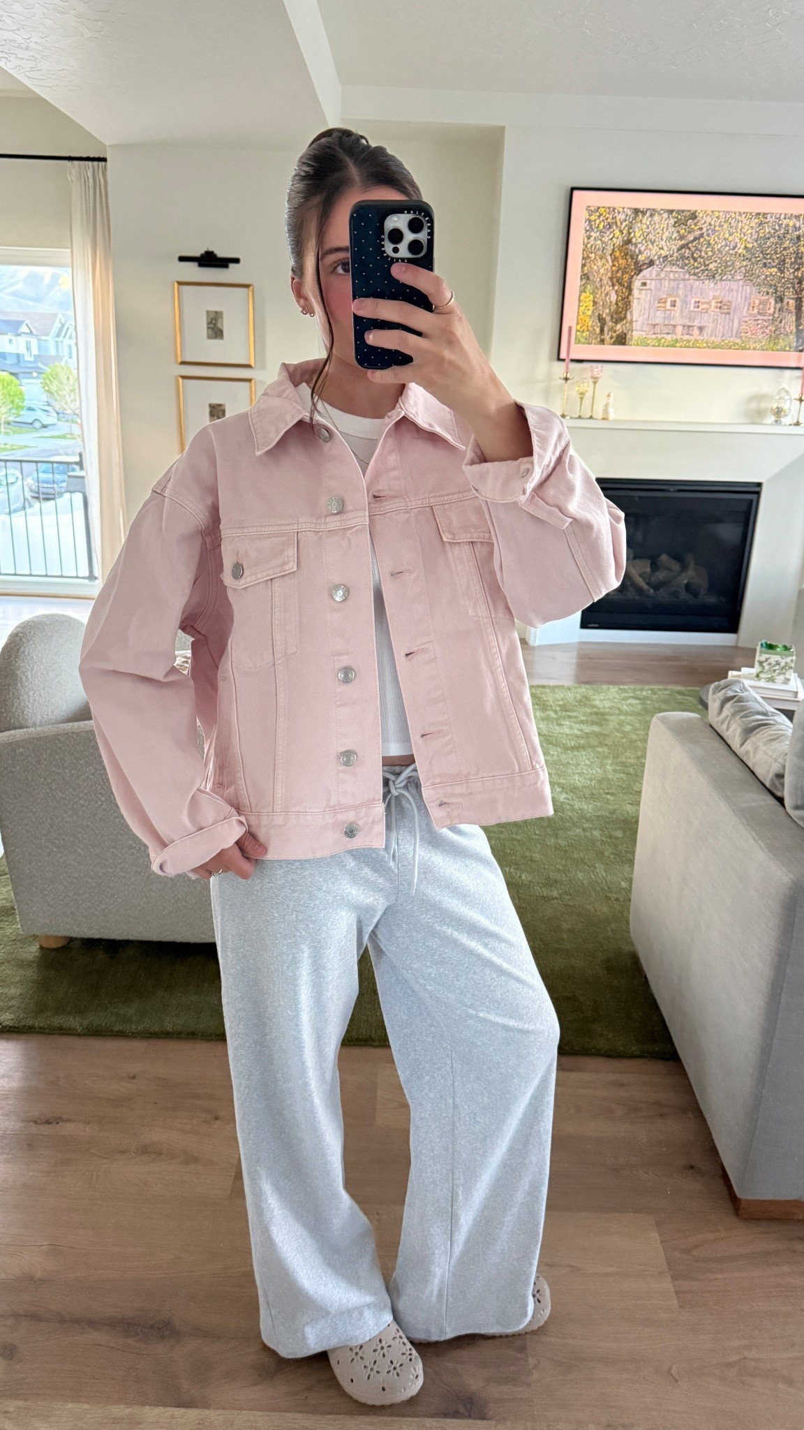 S/M Parke denim jacket! Small Gilmore pants 🌸🩶

#LTKootd #LTKmomlife