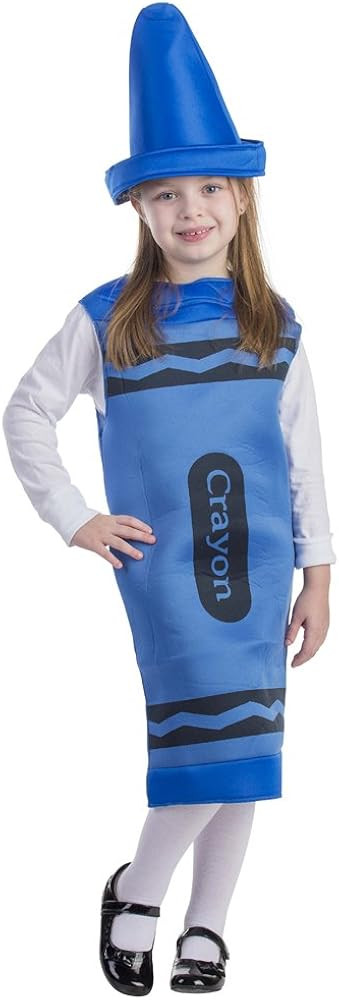 Crayon Costume For Kids - Blue Crayon Tunic For Girls And Boys | Amazon (US)