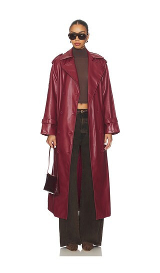LIONESS x REVOLVE Penny Trench Coat in Red. - size M | Revolve Clothing (Global)