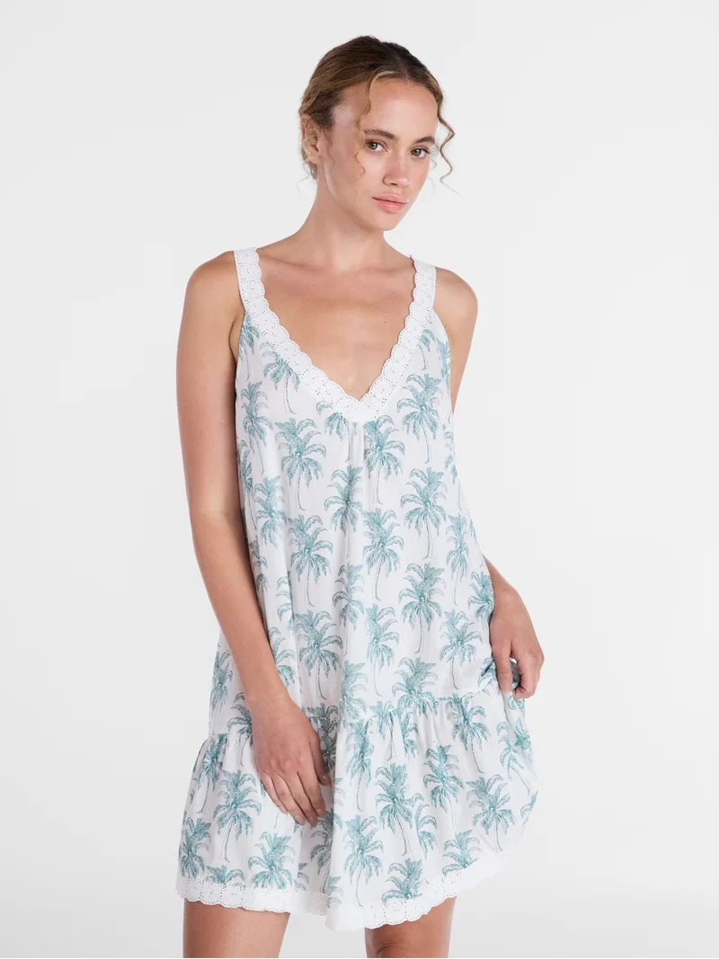 Joyspun(4.4)|27 Joyspun Women\u2019s V Neck Woven Sleep Chemise, Sizes XS-3X  Free shippingFree 9... | Walmart (US)