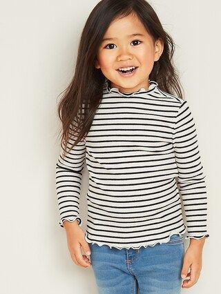Fitted Ruffle-Trim Rib-Knit Top for Toddler Girls | Old Navy (US)