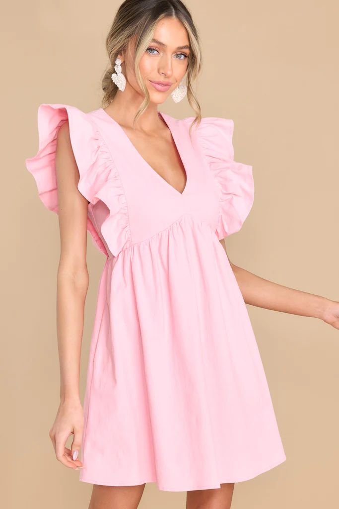 Plain And Simple Light Pink Dress | Red Dress 