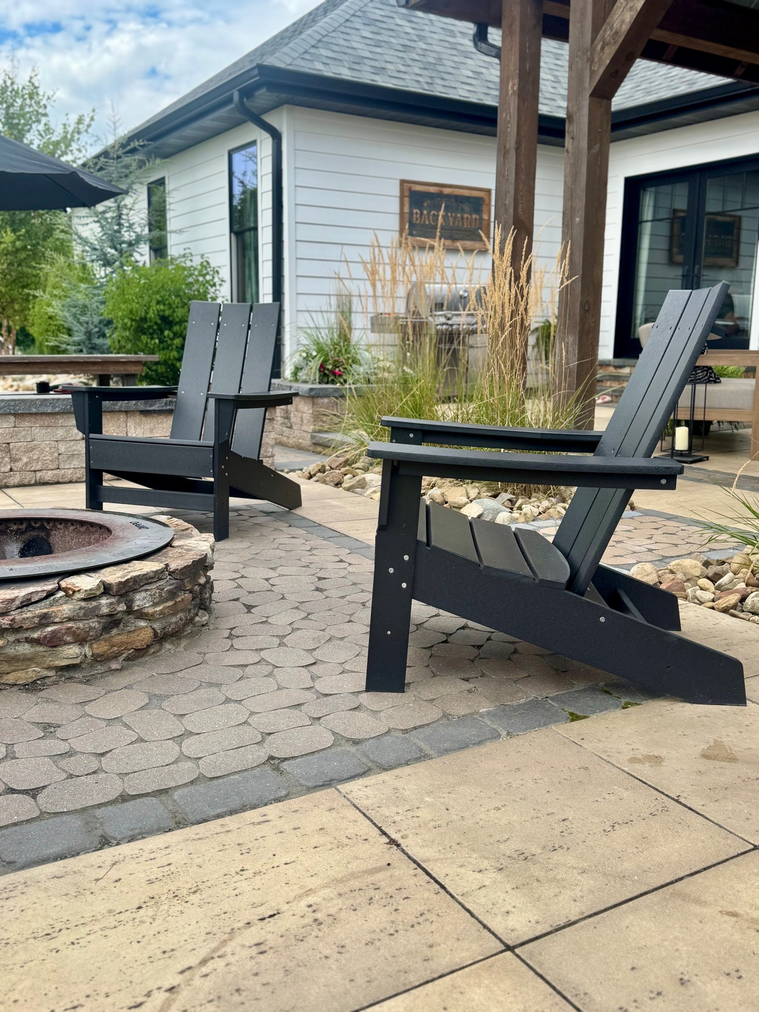 Love our Adirondack chairs! They have held up so well outside over the years - sunshine, rain, snow and more, they haven’t faded one bit. 

Adirondack chair, matte black, outdoor furniture, patio furniture, outdoor chairs, firepit, wayfair, Amazon 

#LTKHome #LTKFamily