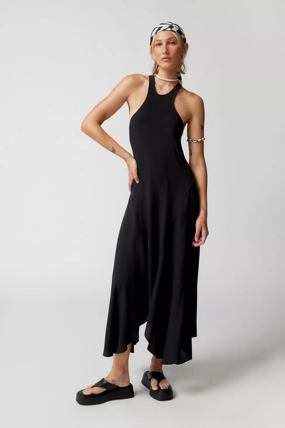 Ecote Janet Strappy-Back Midi Dress | Urban Outfitters (US and RoW)