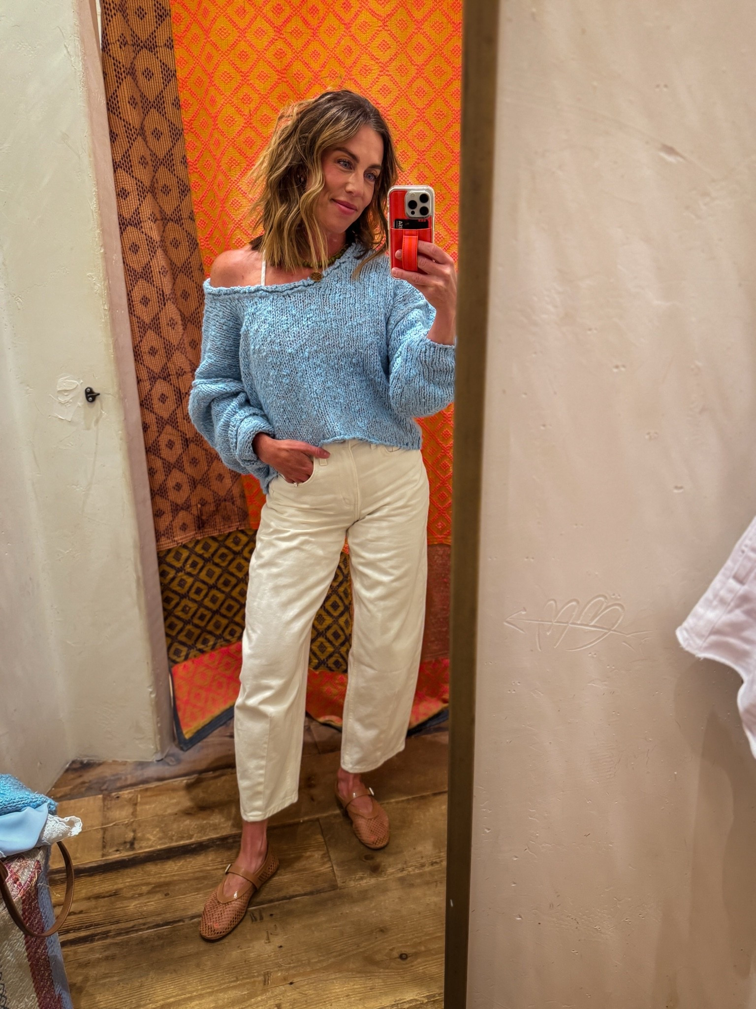 Bralette: Xs
Sweater: small 
Jeans: 0 
Mesh flats: TTS