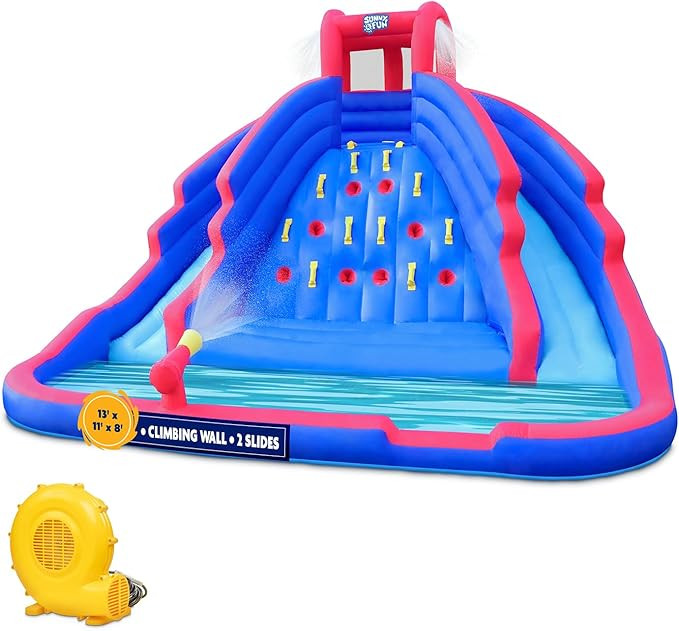 Sunny & Fun Ultra Climber Inflatable Water Slide Park – Heavy-Duty for Outdoor Fun - Climbing W... | Amazon (US)