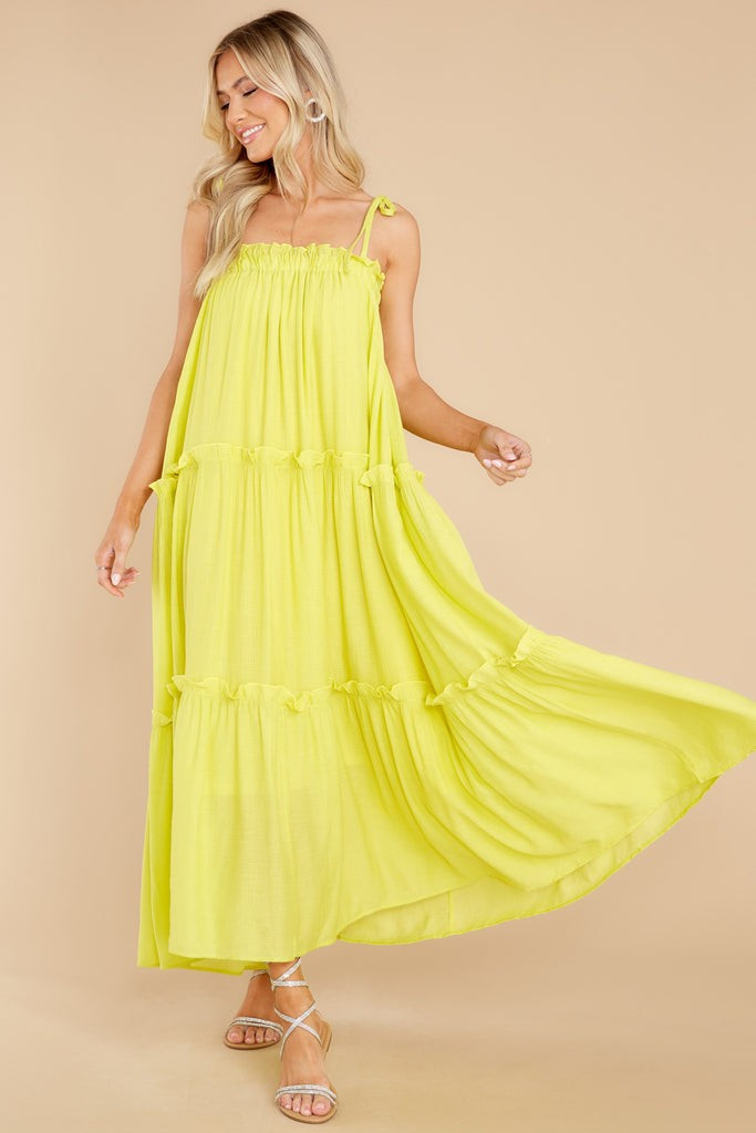 Light Up The Room Lemon Yellow Maxi Dress | Red Dress 