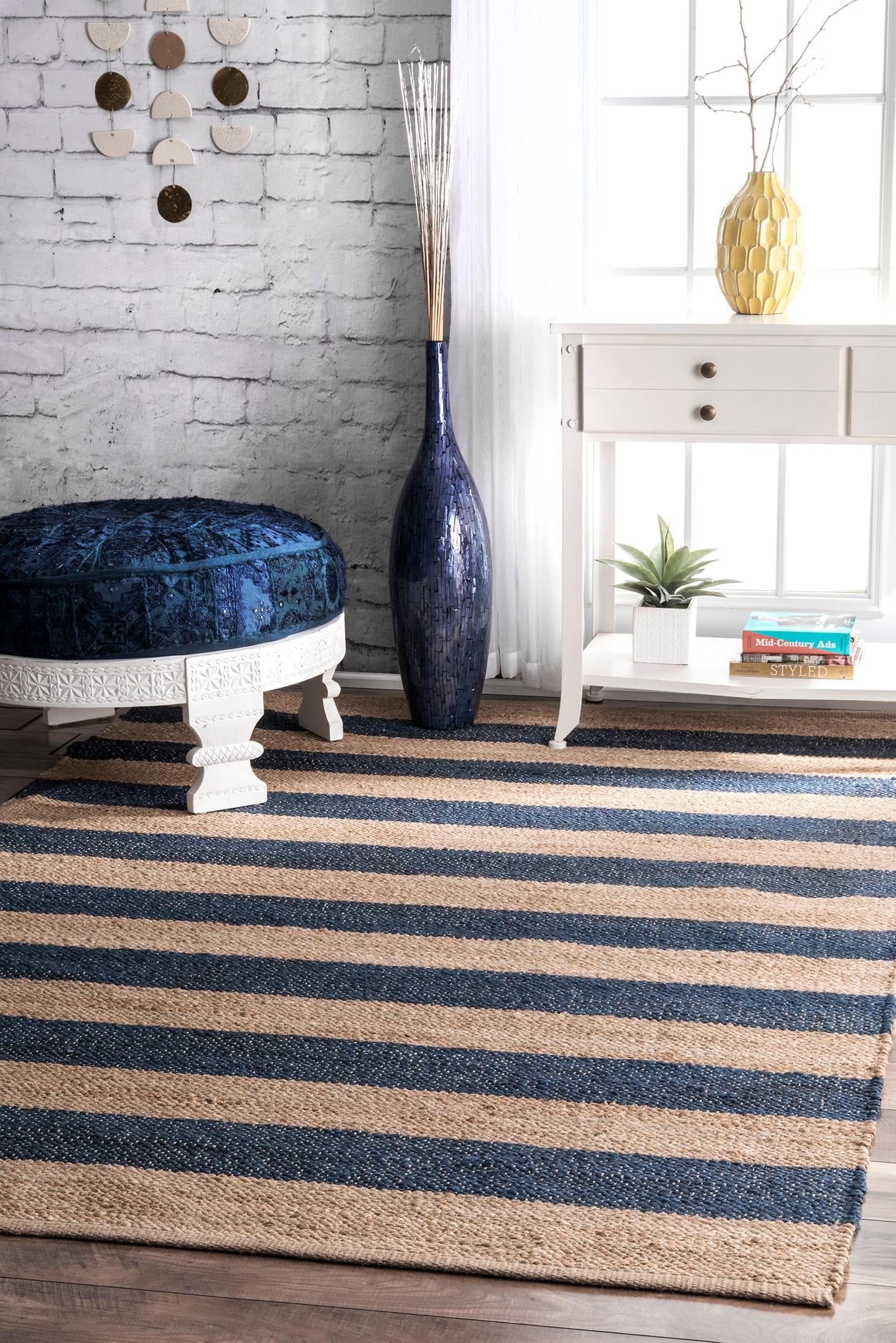 nuLOOM Flatweave Alisia Stripes Jute Area Rug or Runner - Walmart.com | Walmart (US)