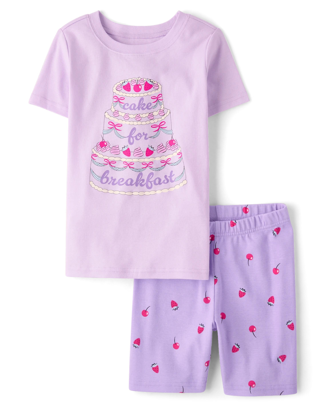 Girls Cake For Breakfast Snug Fit Cotton Pajamas - purple | The Children's Place