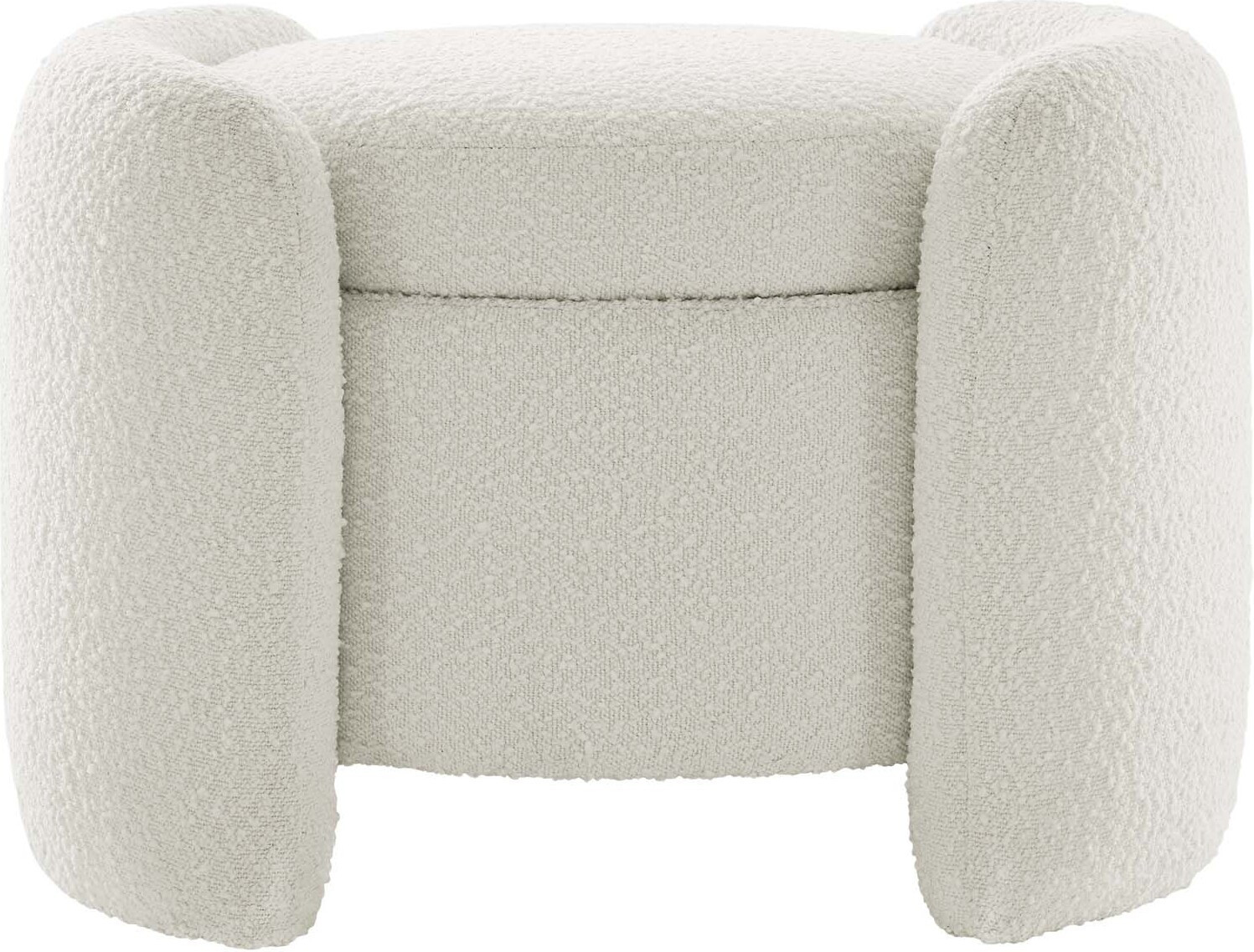 Nebula Boucle Upholstered Ottoman | 1stopbedrooms
