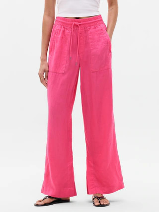 Retreat Linen High Rise Wide Leg Pant | Athleta